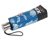 Parapluie Alpha X-TRA Solide Isotoner Fleur Coquillage Bleu