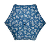 Parapluie Alpha X-TRA Solide Isotoner Fleur Coquillage Bleu