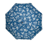 Parapluie Alpha X-TRA Solide Isotoner Fleur Coquillage Bleu