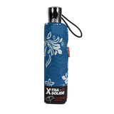 Parapluie Alpha X-TRA Solide Isotoner Fleur Coquillage Bleu