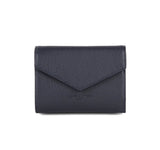 Petit portefeuille en cuir Lancaster-Foulonné PM Bleu Foncé