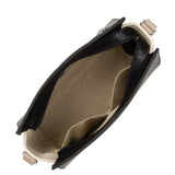 Sac à main trotteur Lancaster-Smooth Noir/Nude Clair/Nude Foncé