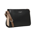 Sac à main trotteur Lancaster-Smooth Noir/Nude/Vison