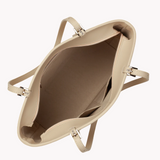 Sac cabas en cuir Lancaster-Smooth Beige
