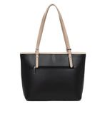 Sac cabas en cuir Lancaster-Smooth Noir/Nude Clair/Nude Foncé