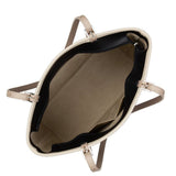 Sac cabas en cuir Lancaster-Smooth Noir/Nude Clair/Nude Foncé