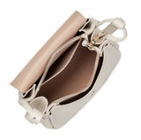 Petit sac à main en cuir Lancaster-Ida Ecru