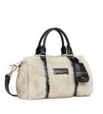 Petit sac polochon Lancaster Moumoute Ecru Noir