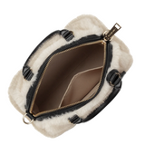 Petit sac polochon Lancaster Moumoute Ecru Noir