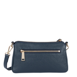Pochette en cuir Dune Lancaster Bleu Foncé