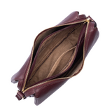 Sac à main besace en cuir Dune Bordeaux Lancaster