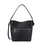 Sac seau en cuir Dune Noir Lancaster