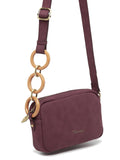 Sac à main bandoulière Héliconia Woomen coloris Prune