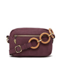 Sac à main bandoulière Héliconia Woomen coloris Prune