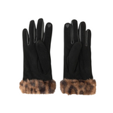 Gants Tul Lollipops fourrure léopard