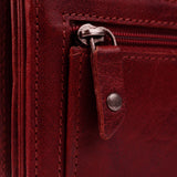 Portefeuille en cuir Chesterfield-Hampton Rouge