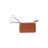 Porte-monnaie en cuir Chesterfield-Violette Cognac