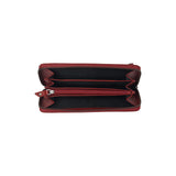 Portefeuille zippé en cuir Chesterfield-Cantara Rouge
