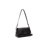 Sac à main en cuir avec rabat et bandoulière Clifden Chesterfield Noir