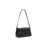 Sac à main en cuir avec rabat et bandoulière Clifden Chesterfield Noir