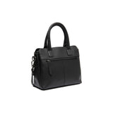 Sac à main en cuir chesterfield-Hermosa Noir