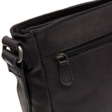 Sac à main en cuir avec bandoulière Aston Chesterfield Noir