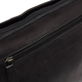 Sac à main en cuir avec bandoulière Aston Chesterfield Noir