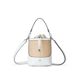 Sac à main seau en paille Venise Beige