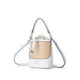 Sac à main seau en paille Venise Beige