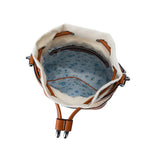 Sac à main seau en paille Venise Cognac