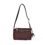 Sac à main en bandoulière effet daim Chocolat Arty Mac Alyster