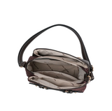 Sac à main en bandoulière effet daim Chocolat Arty Mac Alyster