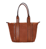 Sac à main shopping effet daim marron Abrielle Mac Alyster