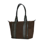 Sac à main shopping effet daim olive Abrielle Mac Alyster