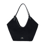 Sac cabas effet velours Glysia Noir Mac Alyster