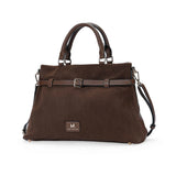 Sac à main effet velours Glysia Marron Mac Alyster