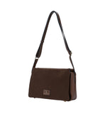 Sac à main en bandoulière effet velours Glysia Marron Mac Alyster