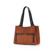Sac shopping Fauve effet daim Cognac Mac Alyster