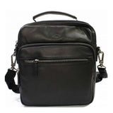 Men's leather shoulder bag Katana Black 89616