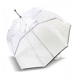 Transparent Bell Umbrella Isotoner 09357 Black